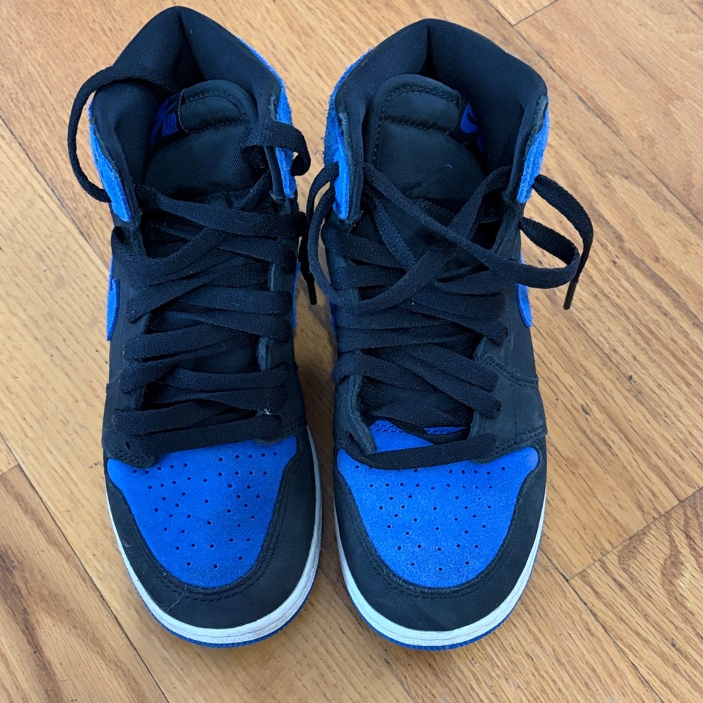 Nike Kids High-Top Sneakers Black and Blue